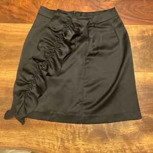 Astr Black Ruched Pencil Skirt